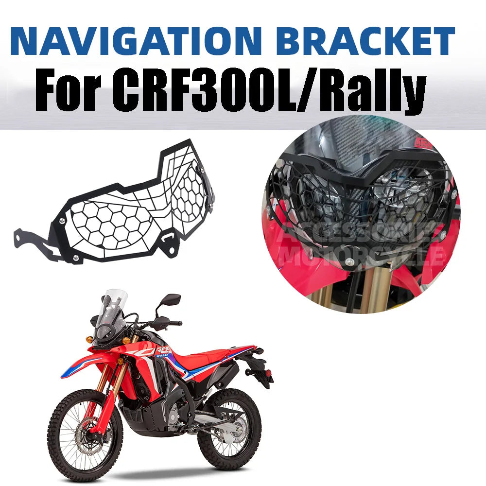 For Honda CRF300L CRF300 Rally CRF 300 L 300L 2021 Motorcycle Accessories Headlight Guard Protector Light Grill Protective Cover
