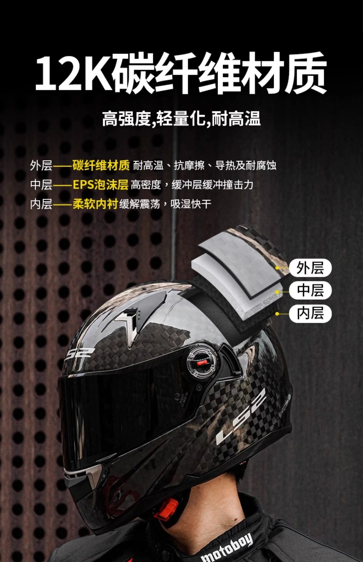 LS2 motorcycle helmet FF396 ultra-light carbon fiber full helmet summer 3C hard hat four seasons male and female locomotives
