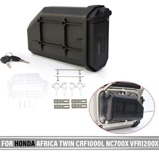 For HONDA Africa Twin CRF1000L NC700X VFR1200X Crosstourer Motorcycle Toolbox Tool Box Waterproof Side Decorative Box