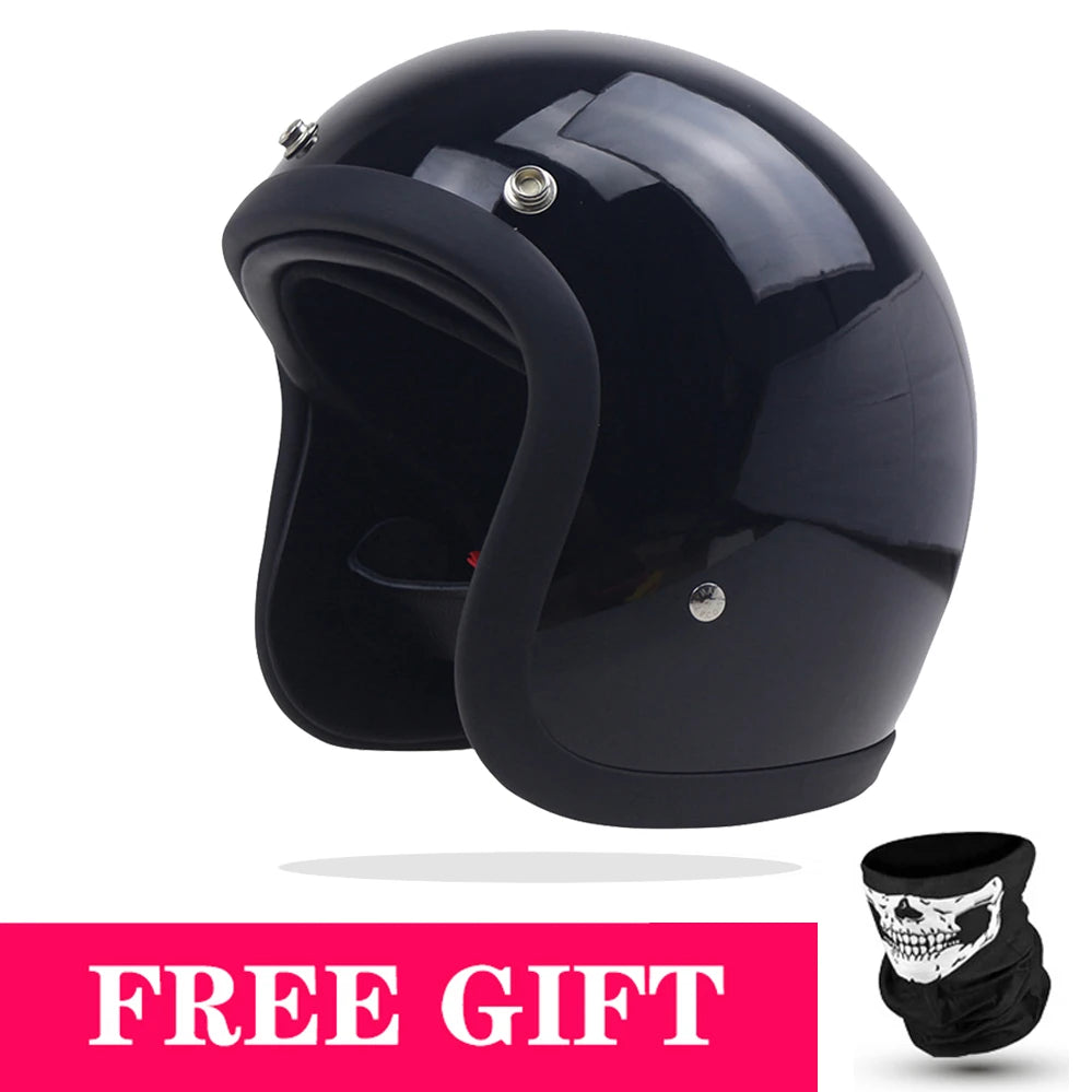 Genuine Vintage TT&COCASCOS Fashion Motorcycle Helmet Retro Scooter Riding Open Face 3/4 Jet Casco Moto Capacete DOT Approved