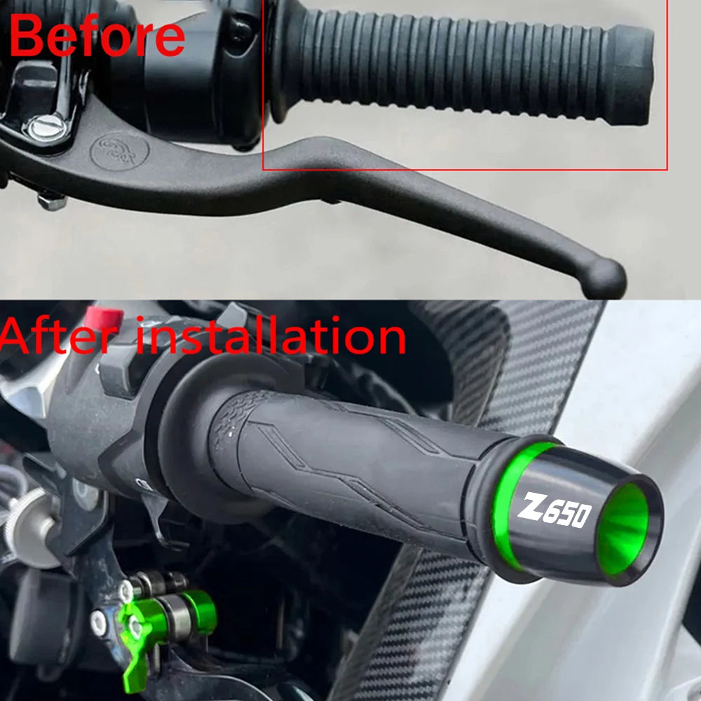 For KAWASAKI Z650 Z 650 2017-2023 2022 2021 2020 2019 2018 Motor Universal Handlebar Grips Bar Ends Cap Counterweight Plug Slide