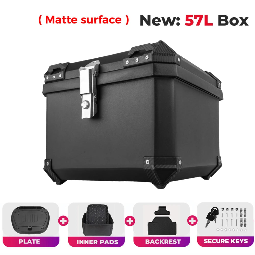 45L Motorcycle Helmet Box Universal Top Tail Rear Luggage Storage Tool Cases Lock For BMW R1200GS R1250GS R1200GS 1200 GS LC ADV