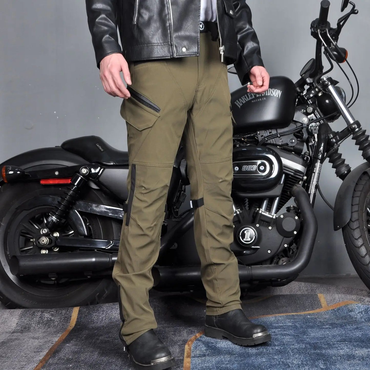 Motorcycle Pants All-season Waterproof Windproof Double-layer Breathable High-waisted Motor Riding Pants Anti-drop Pants For Men
