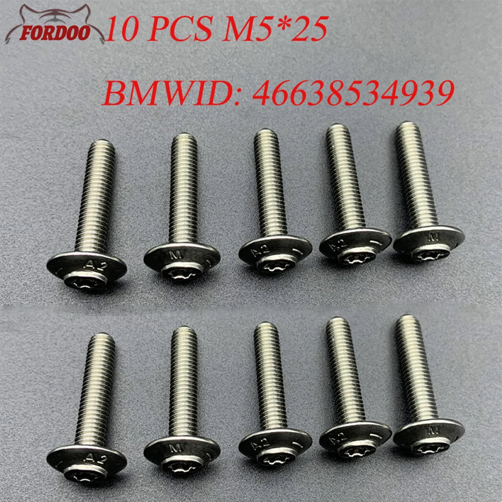 M5 For BMW Motorcycle Shell Stainless Steel Screws R1200GS R1250GS ADV R1200RT S1000XR RR S1000R C600 C650GT F900R F750GS F850GS