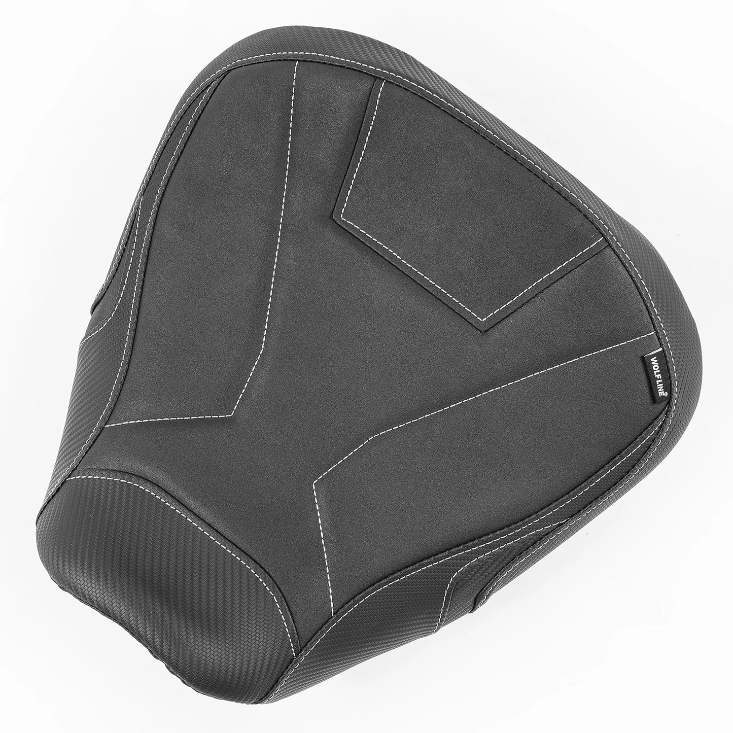 RUMSBD Motorcycle Front Solo Thicken Leather Seat Cover Rear Passenger Cushion Pad For Yamaha Tracer 9/GT 2021 2022 2023 2024