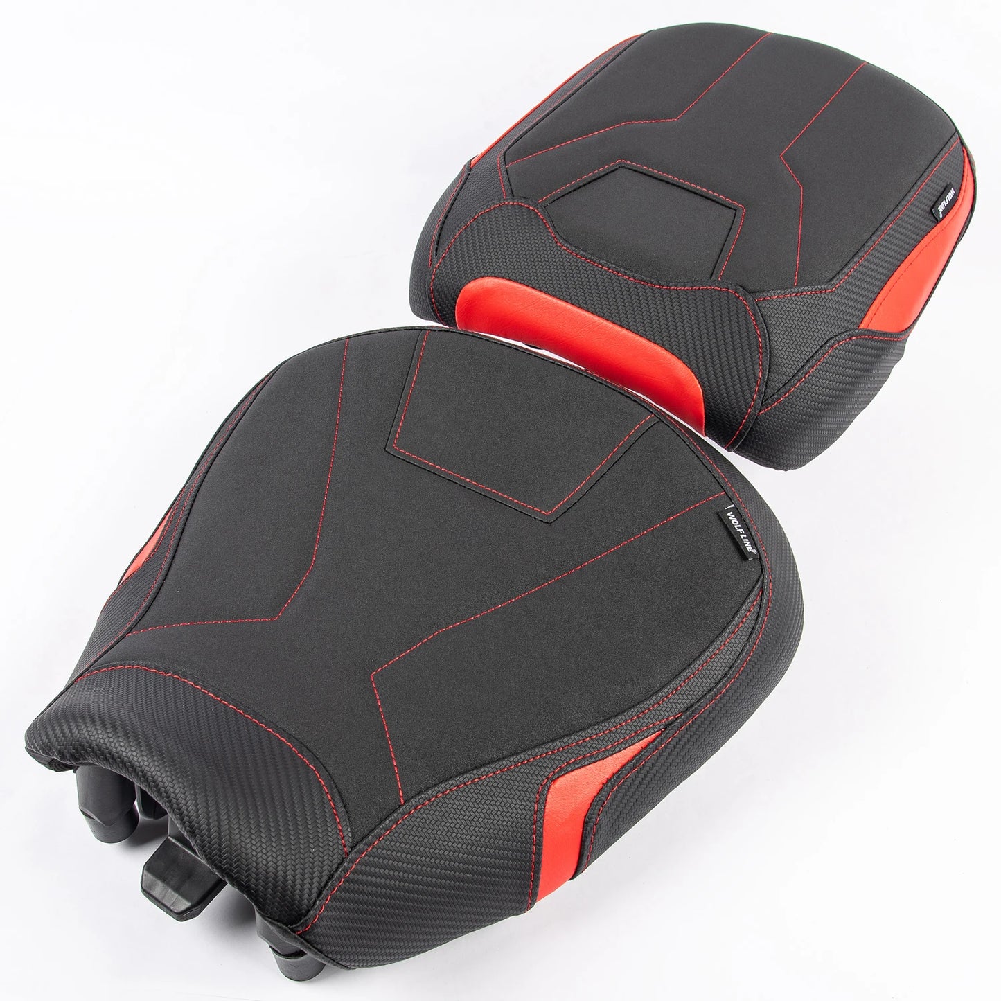 RUMSBD Motorcycle Front Solo Thicken Leather Seat Cover Rear Passenger Cushion Pad For Yamaha Tracer 9/GT 2021 2022 2023 2024