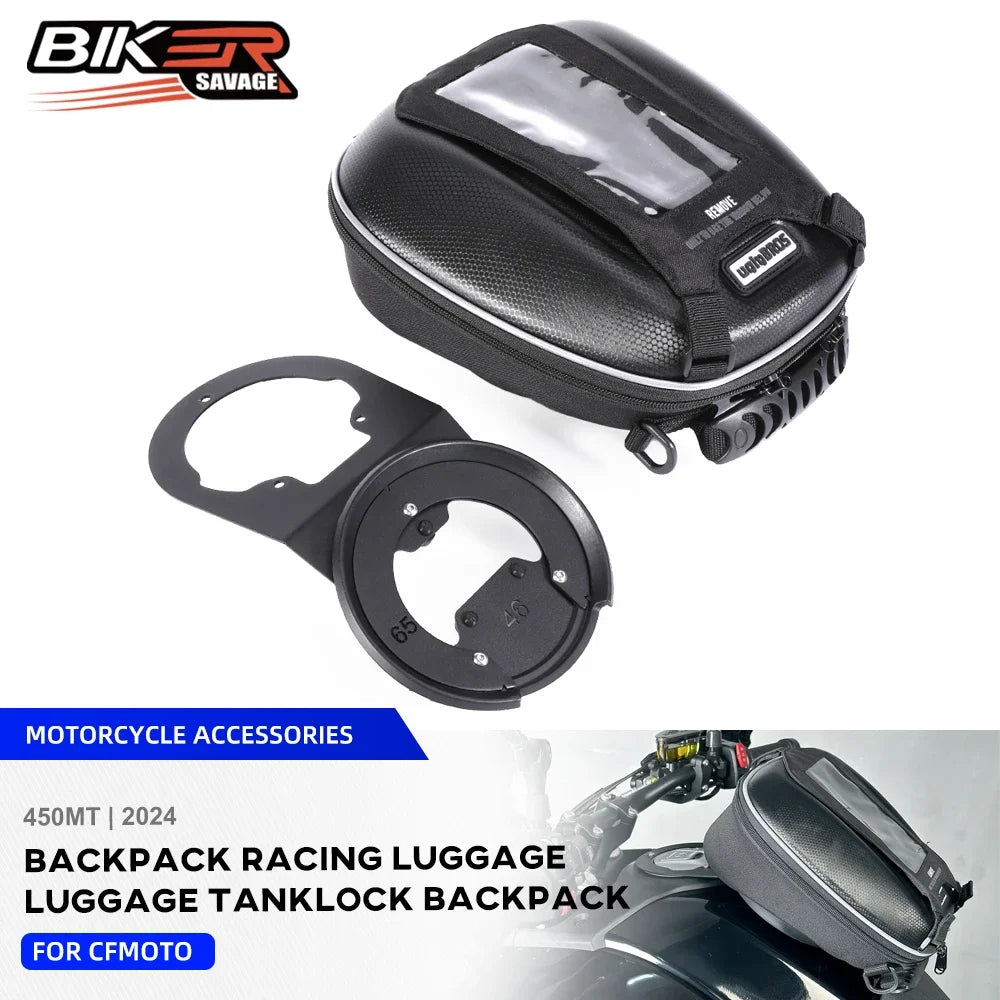 For CFMOTO 450MT 2024 Motorcycle Tank Bag Luggage For CF-MOTO 450 MT 450-MT Navigation Tanklock Bag Waterproof Racing Backpack