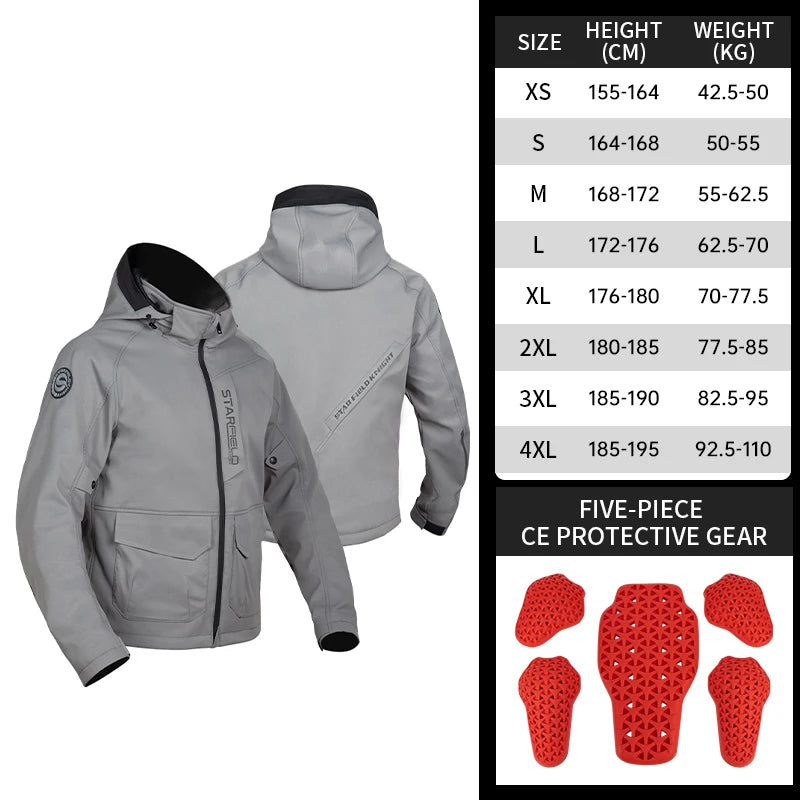 Motorcycle Jacket Spring Summer Breathable Splash-proof Fabric Men Women Riding Clothing With CE Protective Gears Accessories