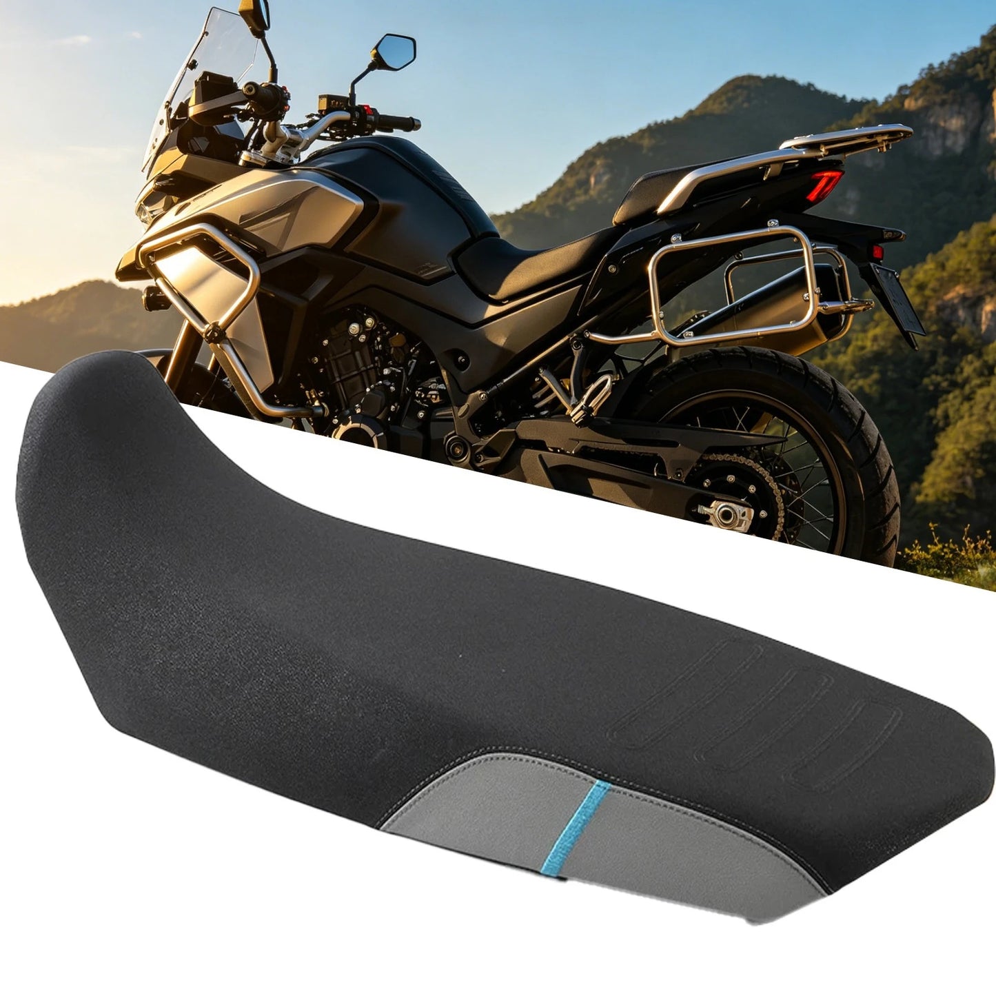 For CFMOTO 800 MTX Motorcycle One Piece Seat Cushion Higher 15MM Seat Cover  Front Driver Rear Passenger Seat Accessories