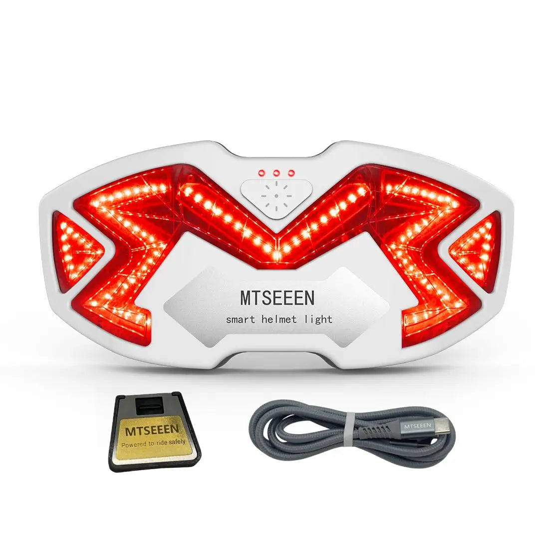 MTSEEEN Motorcycle Helmet Brake Light LED, Super Brightness, Helmet Safety Light for Bikes Brake Sensor Inside. Real Waterproof