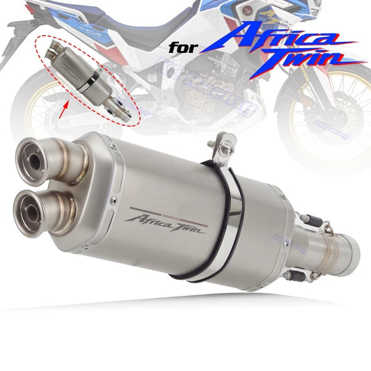 AfricaTwin 2020 2021 2022-2024 Motorcycle Exhaust Middle Link Pipe Dual Exit Muffler DB Killer Escape for Honda CRF1100 CRF1100L