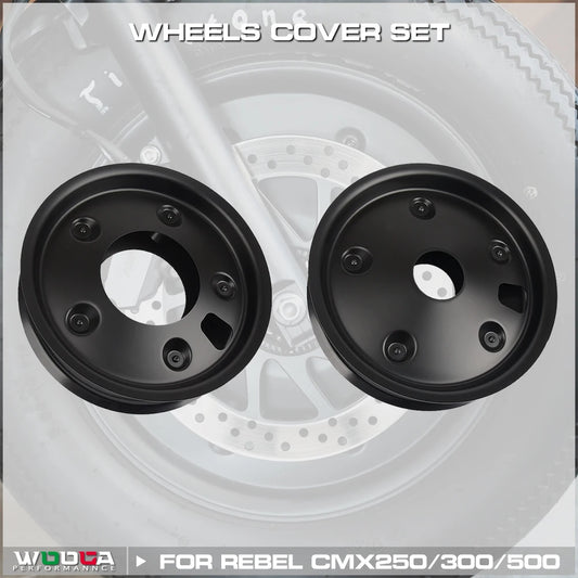 Wheel Cover Set For Honda Rebel 250 300 500 Front Rear Wheel Covers CMX 250 300 500 Rebel Black Armor Custom Rims Wheels