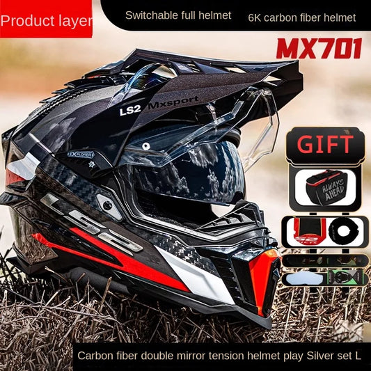 Original LS2 MX701 EXPLORER Off-road Motorcycle Helmet Ls2 MX701 Motocross Helmets Capacete Casco Moto Casque