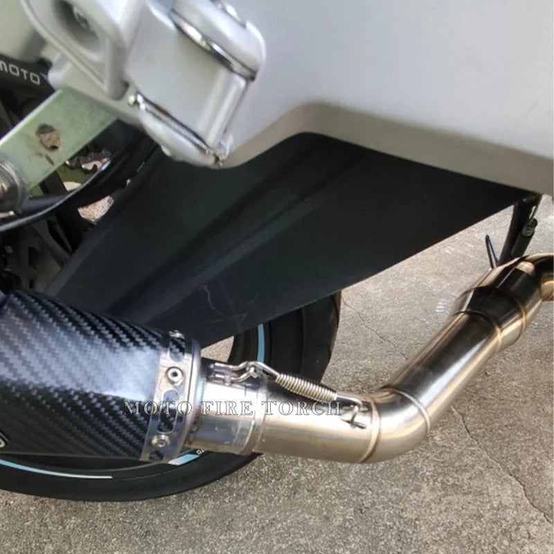 Slip On For CFMOTO 650MT 650 MT Motorcycle Exhaust Escape System Modified Muffler 51mm Middle Link Pipe Stainless Steel Tube