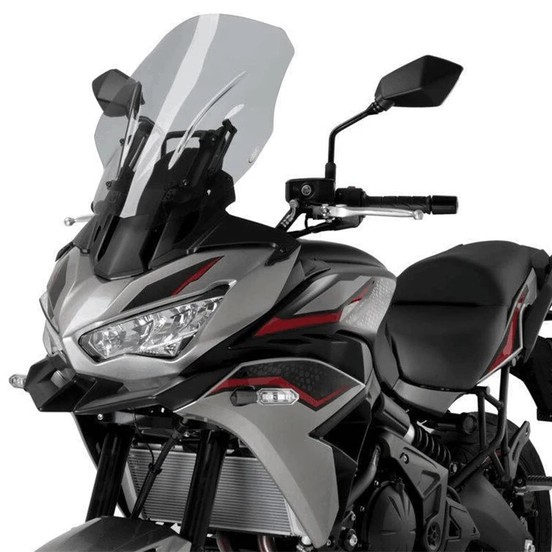 H: +80mm Motorcycle Windscreen Windshield Screen Shield Wind Deflector For KAWASAKI Versys KLE 650 LE650E KLE650 2022 2023 2024
