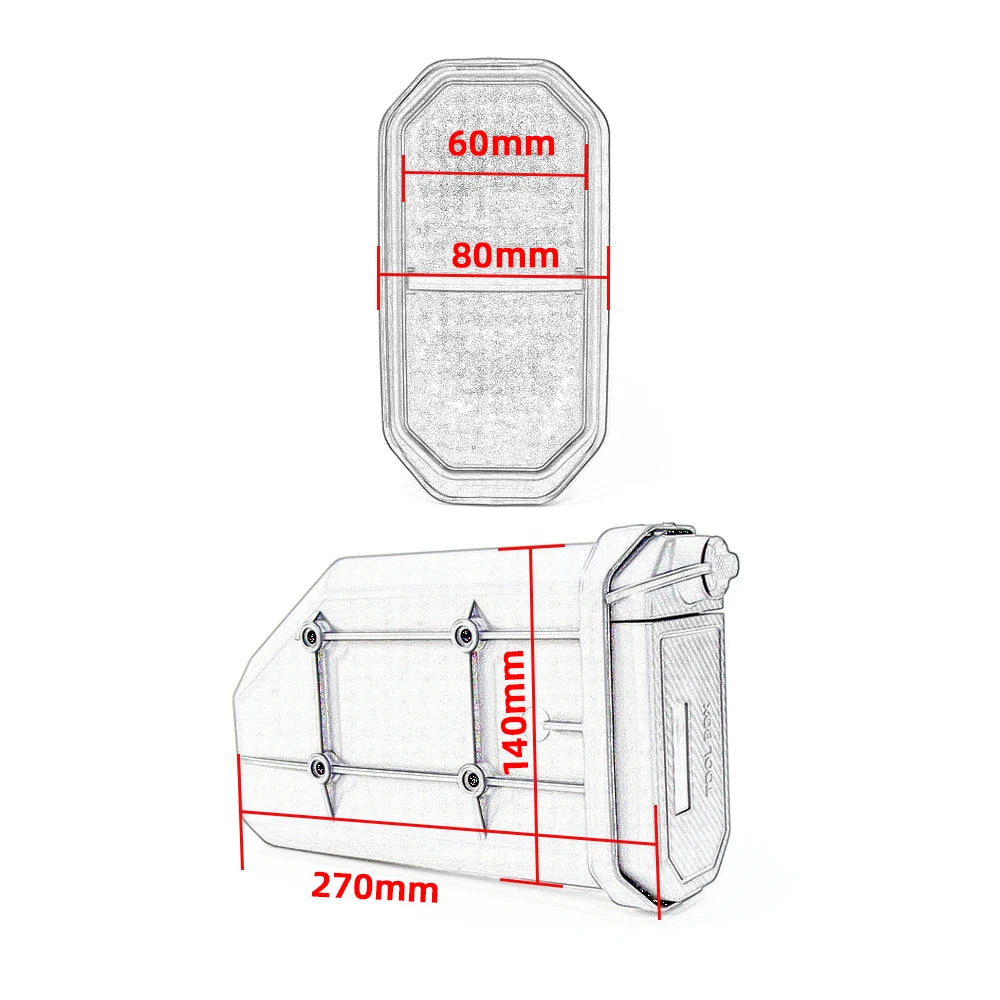 For HONDA Africa Twin CRF1000L NC700X VFR1200X Crosstourer Motorcycle Toolbox Tool Box Waterproof Side Decorative Box
