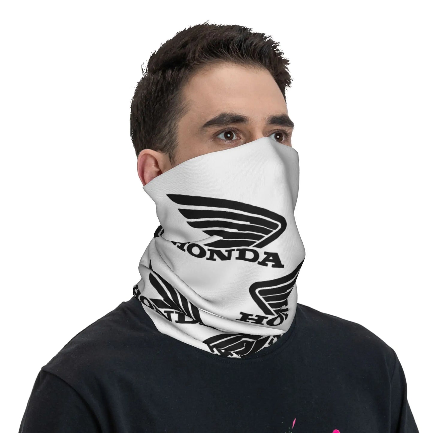 Custom H-Hondaes Bandana Neck Gaiter for Hiking Running Women Men Wrap Scarf Motorcycle Balaclava Warmer