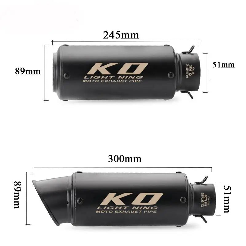 51MM Exhaust Pipe Motorcycle Muffler Mid Pipe Stainles Steel Escape Modified For 1290 Super Adventure R/S/T 2016-2020