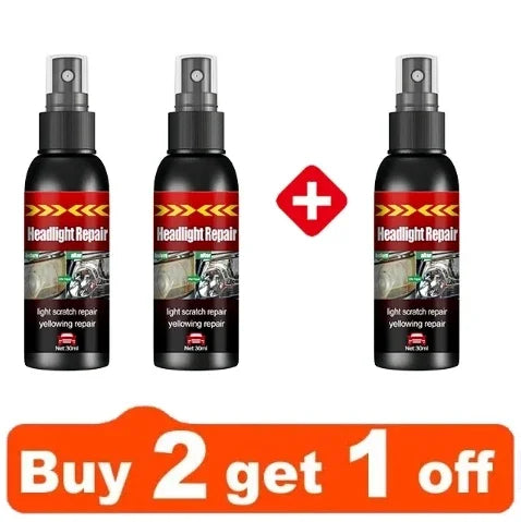 Car Headlight Restoration Fluid - Fast Remove Yellowing & Scratches, Restore Clarity & Shine, Enhance Night Driving Safety