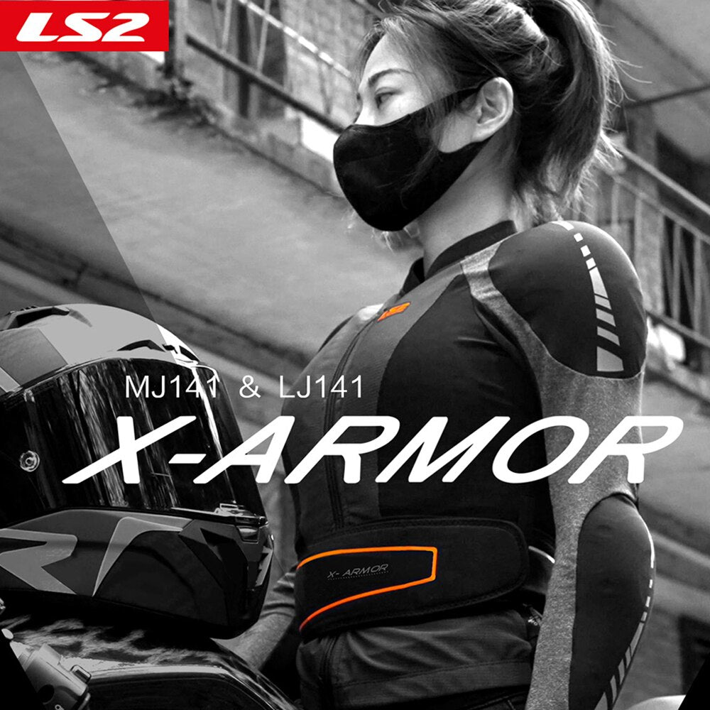 LS2 Motorcycle Soft Armor Unisex Moto Jacket Motocross Riding Protective Gear Chest Shoulder Protection CE Certification