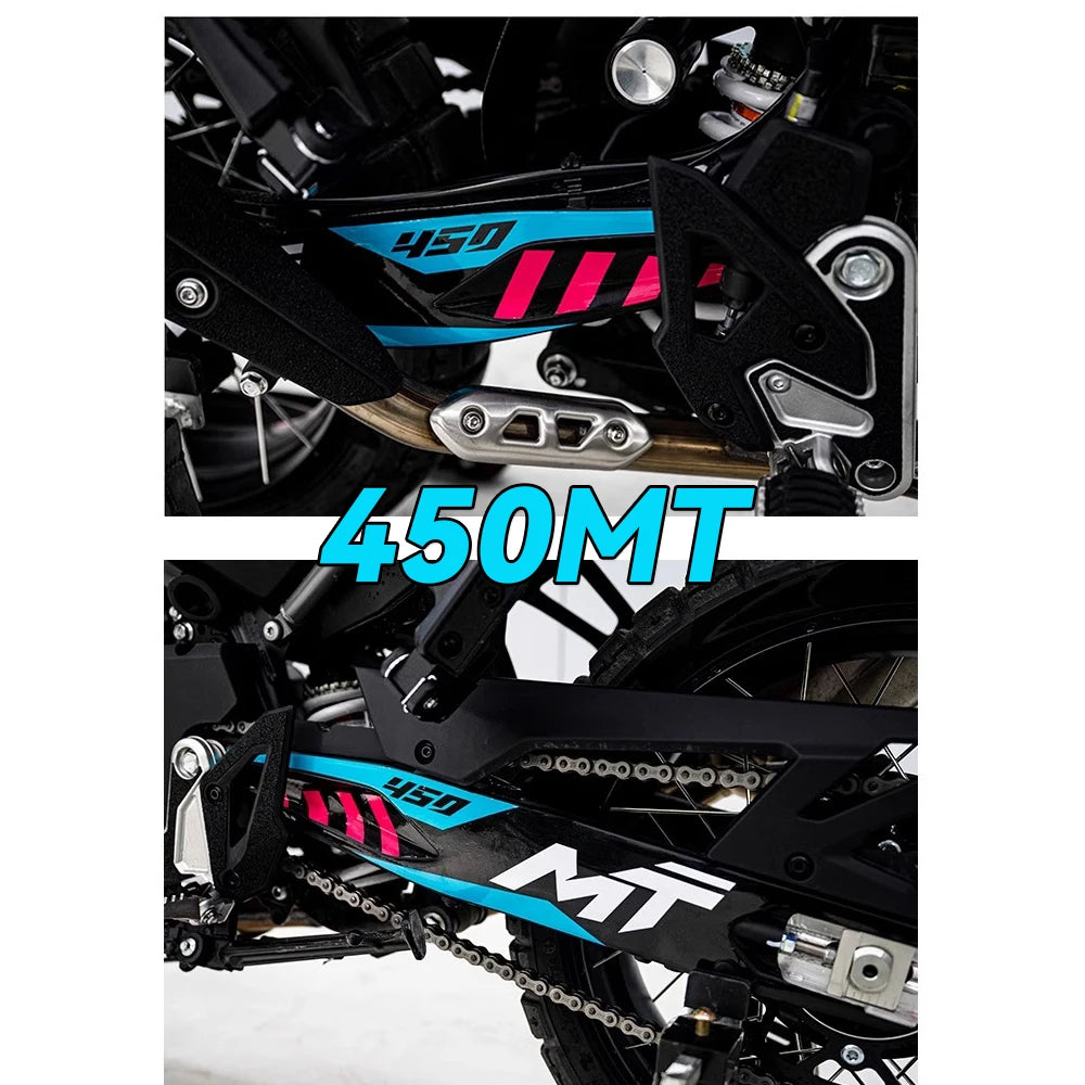 For CFMOTO 450MT 450 MT IBEX 450 Motorcycle Swingarm Sticker Rotating Shaft Swing Arm Protection Decals Waterproof MT450