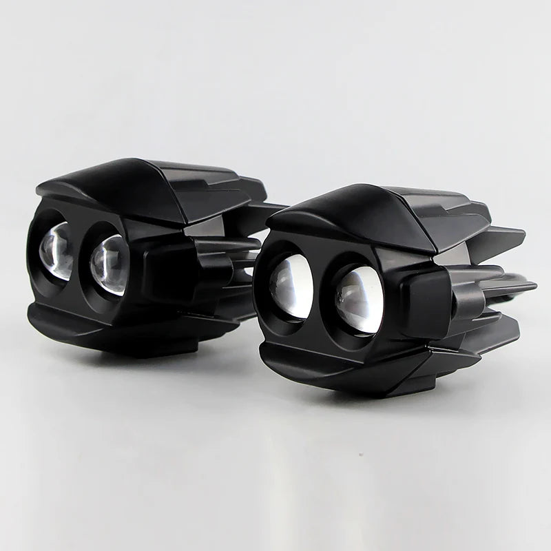 1 Set LED Universal Motorcycles Headlight Dual Color Fog Light UTV Truck ATV Car for Aprilia RS660/RSV4 1100/Factory/Tuareg 660