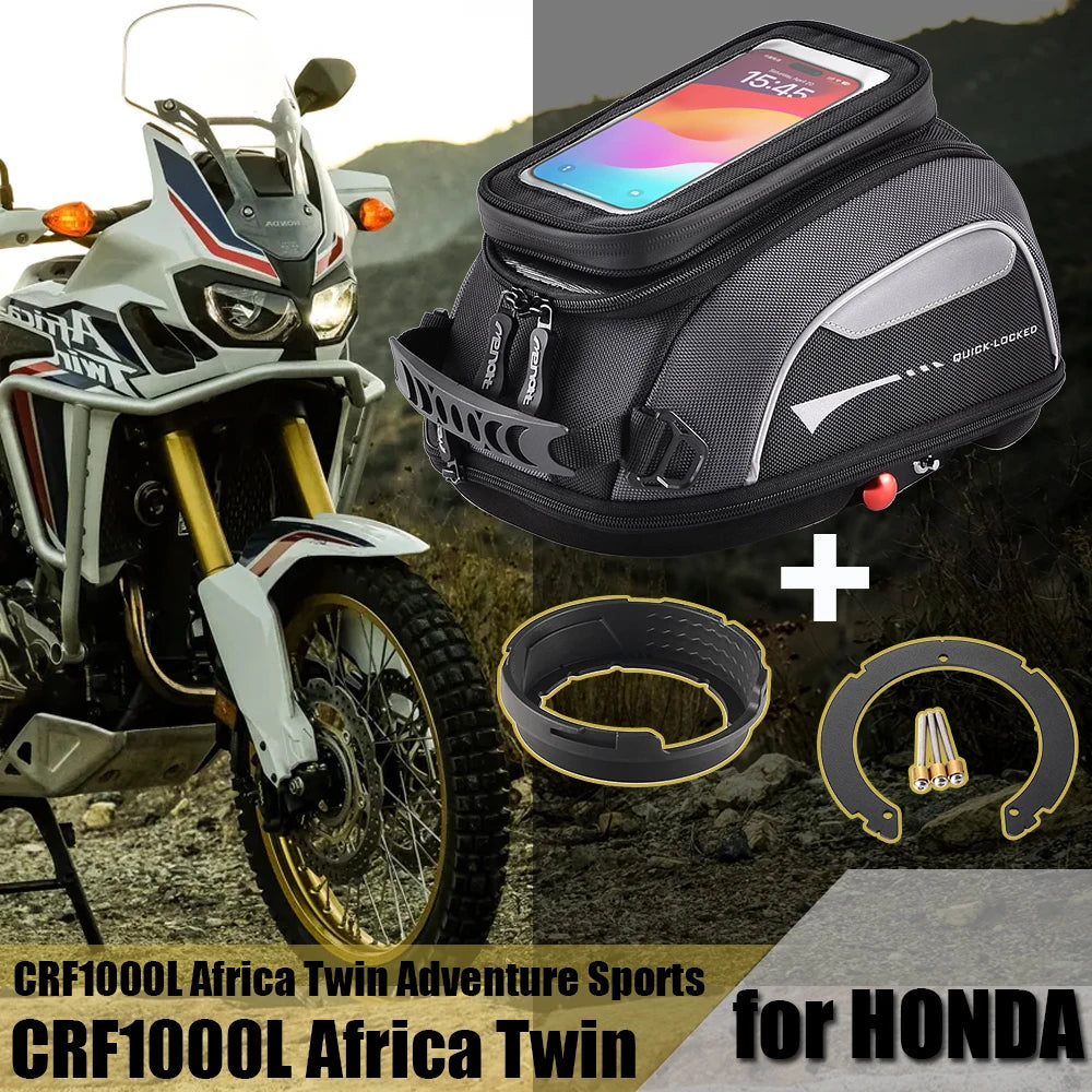Tank Bag for Honda CRF1000L  Africa Twin Adventure Sports XL 750 Transalp Quick Lock Fuel Luggage Carrie Top Case Waterproof