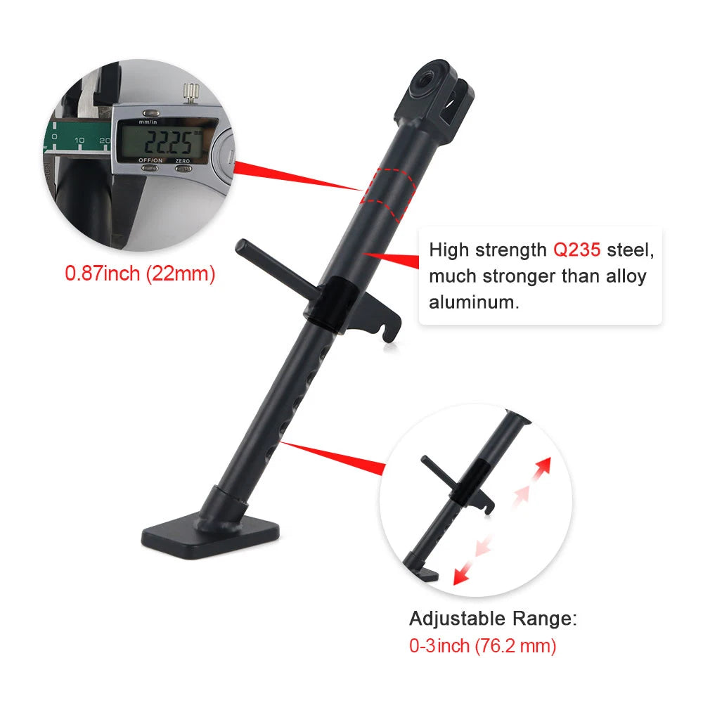 Motorcycle Adjustable Kickstand Foot Side stand Support Fit For Honda CBR650R CB650R 2019-2023 CBR650F CB650F 2014-2018