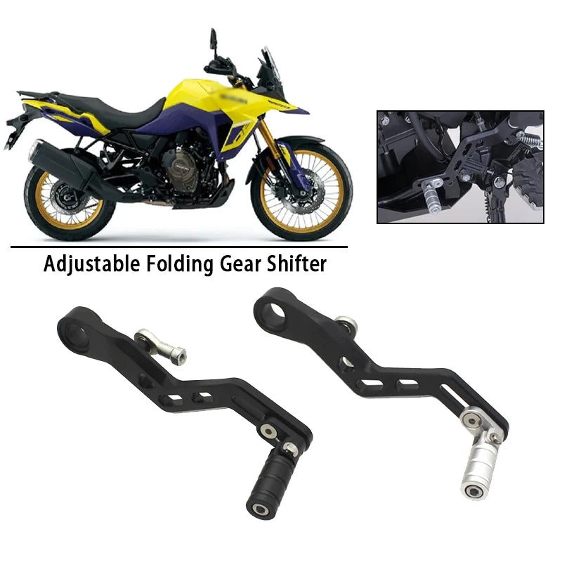 Motorcycle CNC Aluminum Adjustable Folding Gear Shifter Shift Pedal Lever For Suzuki VStrom 800DE V-STROM 800 DE 2023 2024