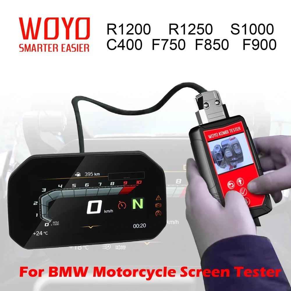 WOYO For BMW KOMBI Tester R1200 R1250 F750 F900 F850 Motorcycle ECU Module Emulator, Off-line Tester for BMW TFT Display Screen