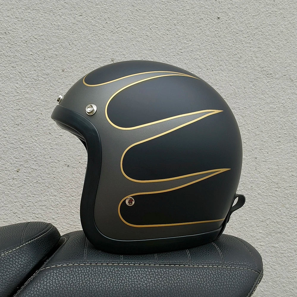 Genuine Vintage TT&COCASCOS Fashion Motorcycle Helmet Retro Scooter Riding Open Face 3/4 Jet Casco Moto Capacete DOT Approved