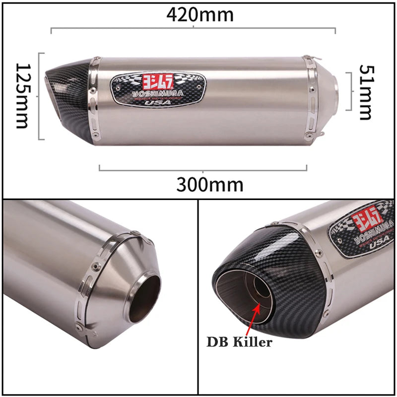 For Honda NC700 NC700X NC750 NC750X NC750S Motorcycle Exhaust Escape Muffler Modified DB Killer Escape Yoshimura Mid Link Pipe