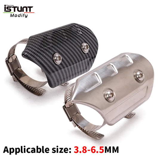 Motorcycle Exhaust Pipe Carbon Fiber Protector Heat Shield Cover Guard Anti-scalding Cover For MSX125 NVX SMAX155 Z900 CBR300 R6