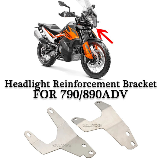 890 ADV Accessories Neck Brace HeadStraight Headlight Reinforcement Bracket Set  For 790 890 Adventure R / RALLY R 790ADV