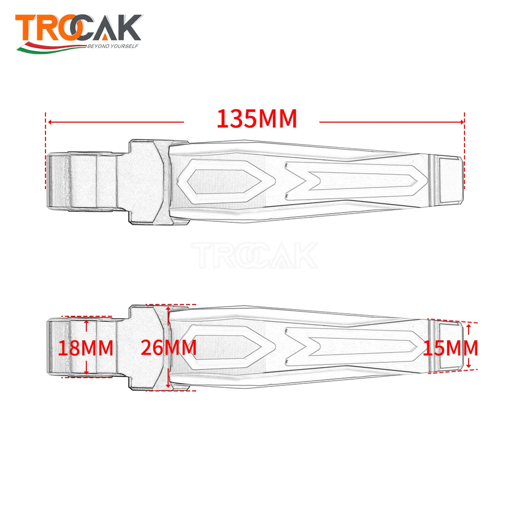 For HONDA ADV350 ADV 350 2021-2023 Motorcycle Accessories Rear Passenger Footrest Foot Rest Pegs Rear Pedals anti-slip pedals