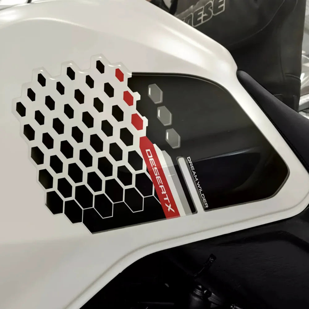 For Ducati Desert X DesertX desertX 2022 2023 motorcycle fuel tank 3D sticker knee anti-skid sticker