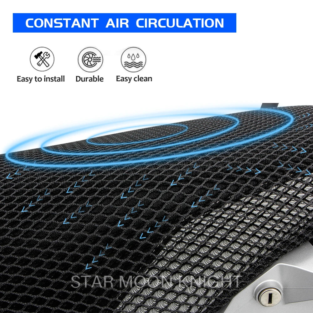 Motorcycle Anti-Slip 3D Mesh Fabric Seat Cover Breathable Waterproof Cushion For Yamaha Tracer 7 Tracer 700 GT MT-07 Tracer