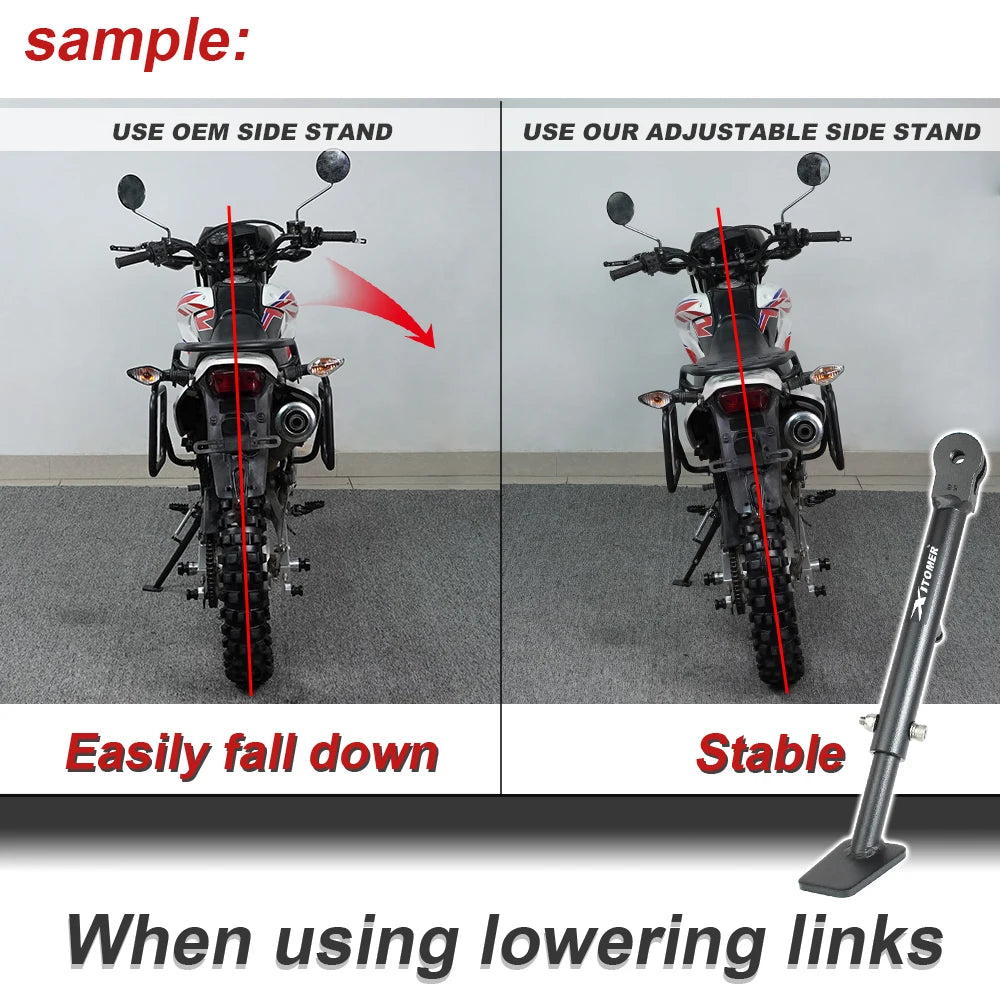 Motorcycle Adjustable Kickstand For Honda XL 750 Transalp 2023-2025 XL750 Kick Side Stand Adjustable Sidestand Parking Bracket