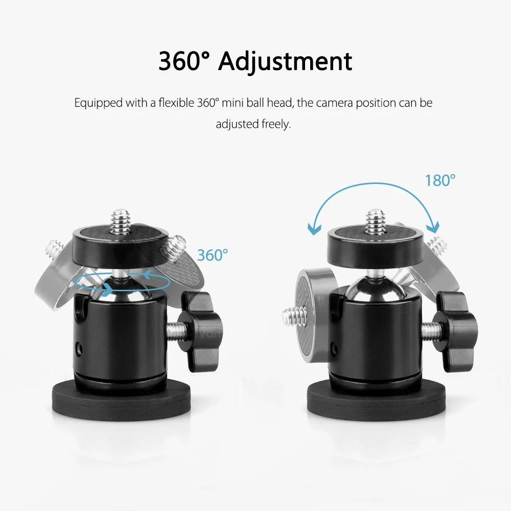 Vamson for GoPro Hero 12 11 10 9 Neodymium Magnets for GoPro Insta360 DJI Camera Magnetic Mount with 1/4 Thread Stud Accessories