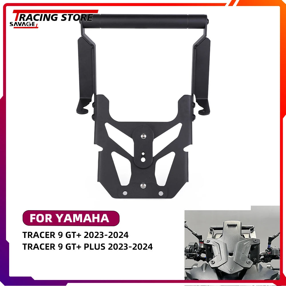 2024 For Yamaha Tracer 9 GT+ 9GT Plus Motorycle Mobile Phone GPS Sat Navigation Mounting Bracket Handleba Extension Holder 9GT+