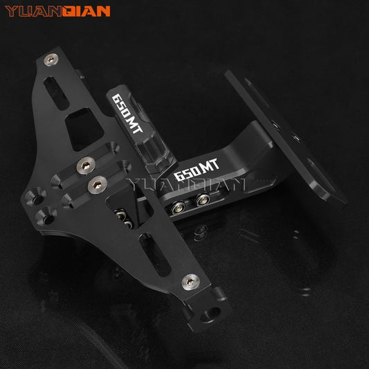 For CFMOTO CF MOTO 650MT 650 MT ALL YEARS 2024 2023 2022 2021 Motorcycle Rear License Plate Bracket Holder LED Turn Signal Light