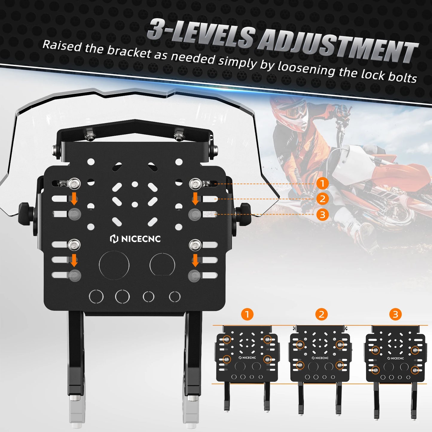 Universal GPS Mount Bracket Mini Fairing Kit For KTM EXC 300 Husqvarna Husaberg GasGas Beta Honda CR CRF Yamaha Suzuki Kawasaki