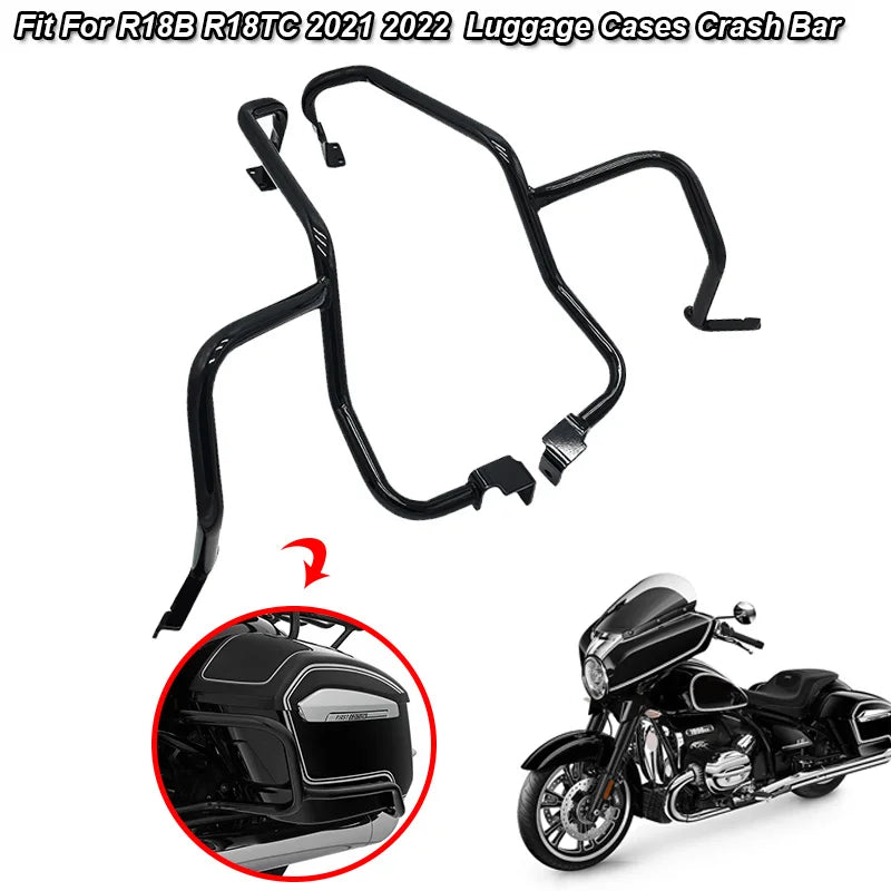 R 18 B Motorcycle Luggage Cases Saddlebags Tool Box Storage Trunk Crash Bar Bumper Fit For BMW R18B R18TC R18 TC R18 B 2021 2022