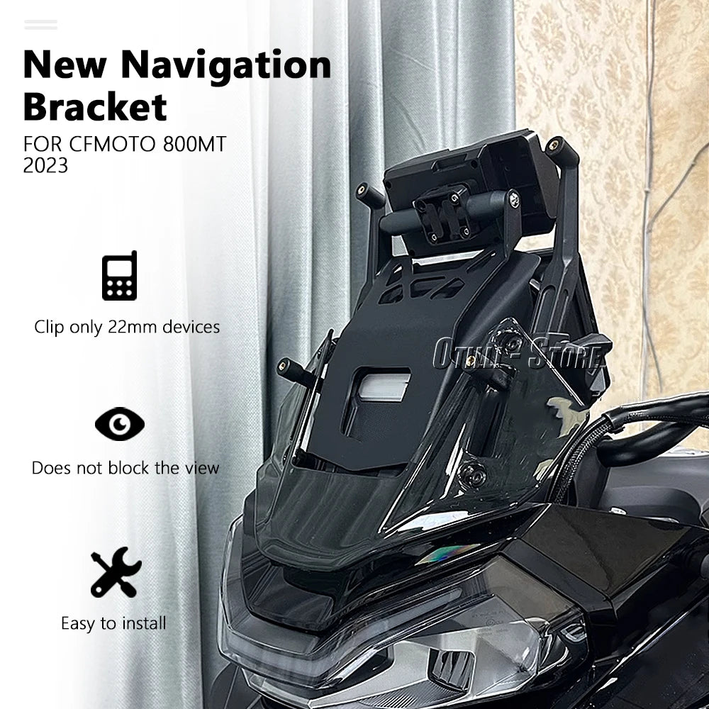 New Motorcycle Accessories Stand Holder Phone Mobile Phone GPS Navigation Plate Bracket For CFMOTO 800MT 800mt 800 MT 2023