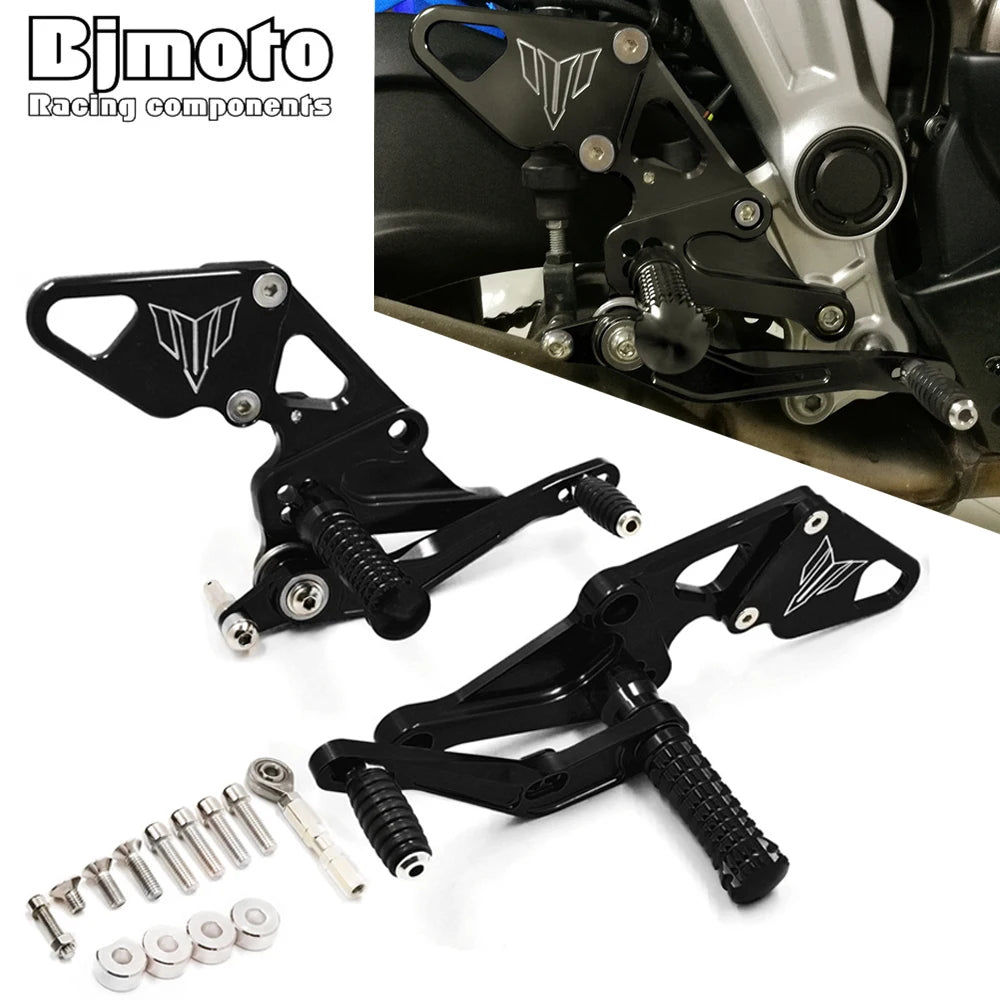 CNC Adjustable Rearset Footpeg Footrest Rear Set For Yamaha FZ-07 MT-07 FZ07 MT07 MT 07 2020 2019 2018 2017 2016 2015 2014 2013