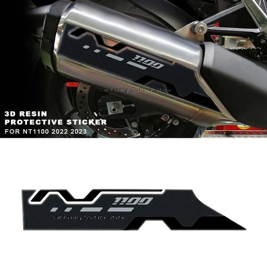 For NT1100 2022-2023 Motorcycle Accesscies Protection Silencer Rear Body Sticker 3D Resin Sticker