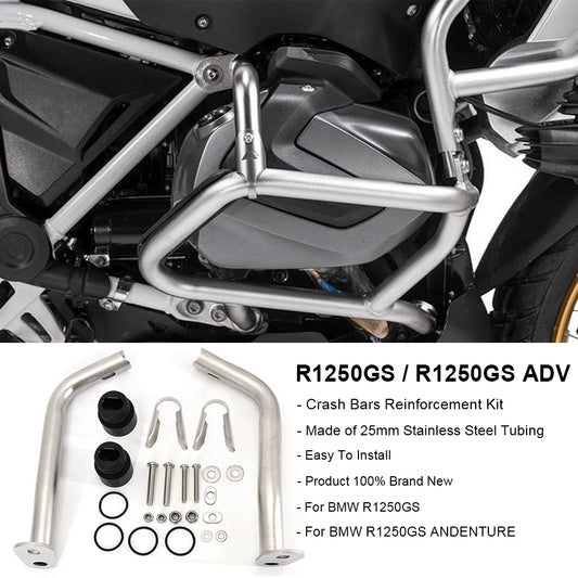 For BMW R1250GS R 1250 GS ADV Adventure GSA 2019-2023 Motorcycle Engine Crash Bar Bumper Frame Protection Reinforcements Bar Kit
