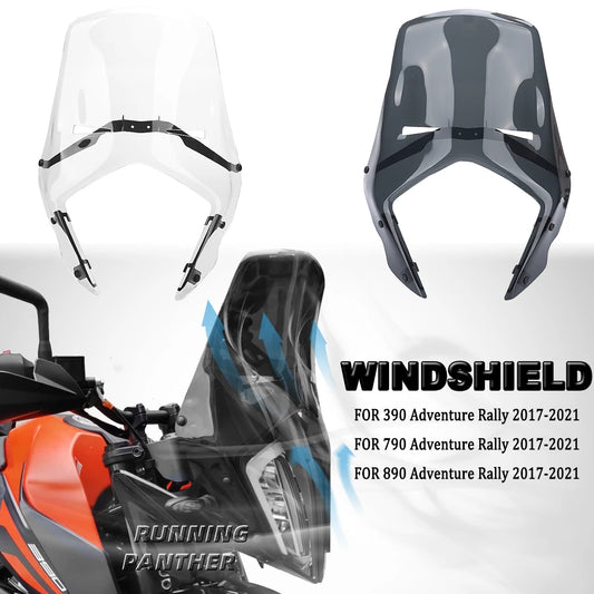 FOR 390 790 890 ADV Adventure Rally 2017-2021 2020 Motorcycle Rally Windshield Wind Deflector WindScreen Visor Viser Compatible