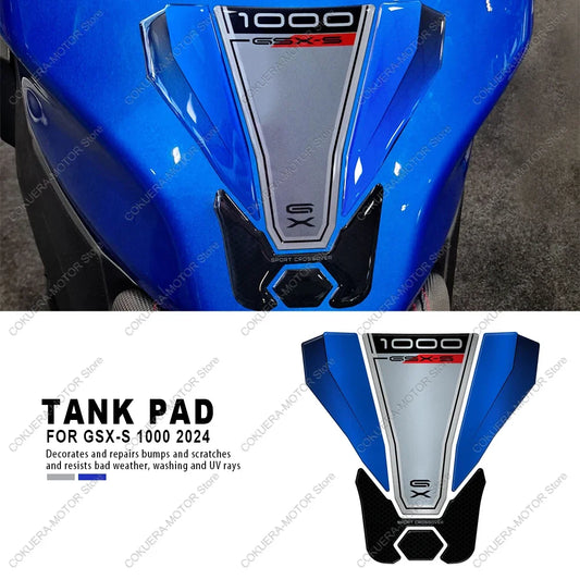 Tank Pad 3D Motorcycle Tank Stickers For GSX-S 1000 GX 2024 3D Gel Resin Protection Sticker Decals