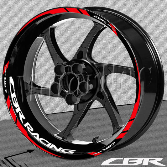 For Honda CBR 400 600RR 650R 1000RR 250R 500r CB650F Motorcycle Wheel Rim Sticker Decal Reflective Stripe Tape Accessories